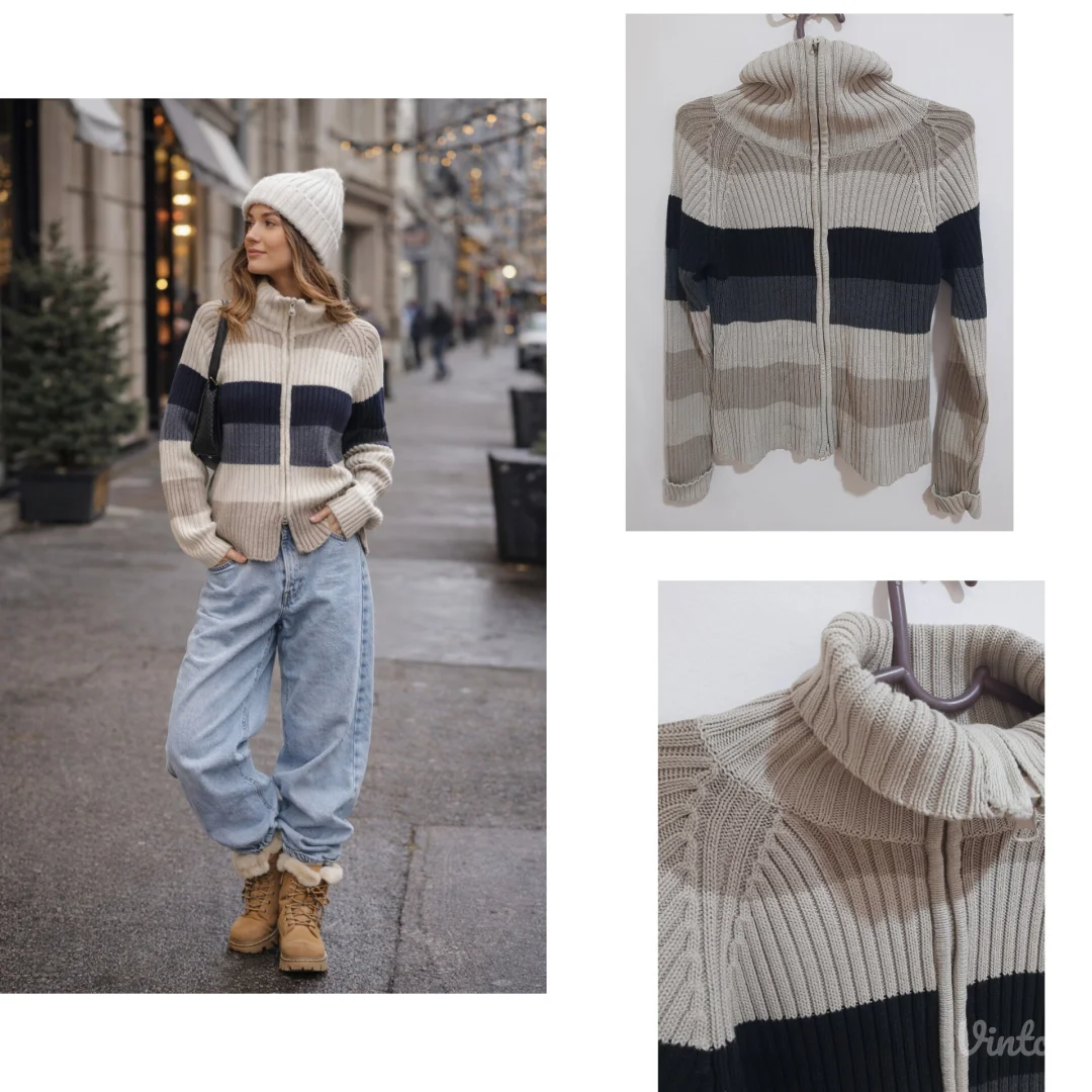 Rebrasta dzemper-jaknica sa rajsferšlusom