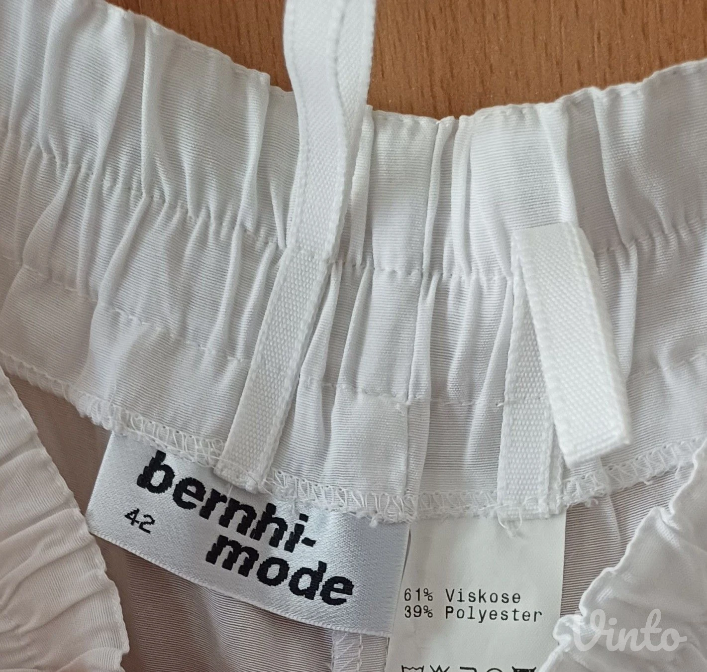Bele Pantalone za plažu br.42- viskoza- nove**