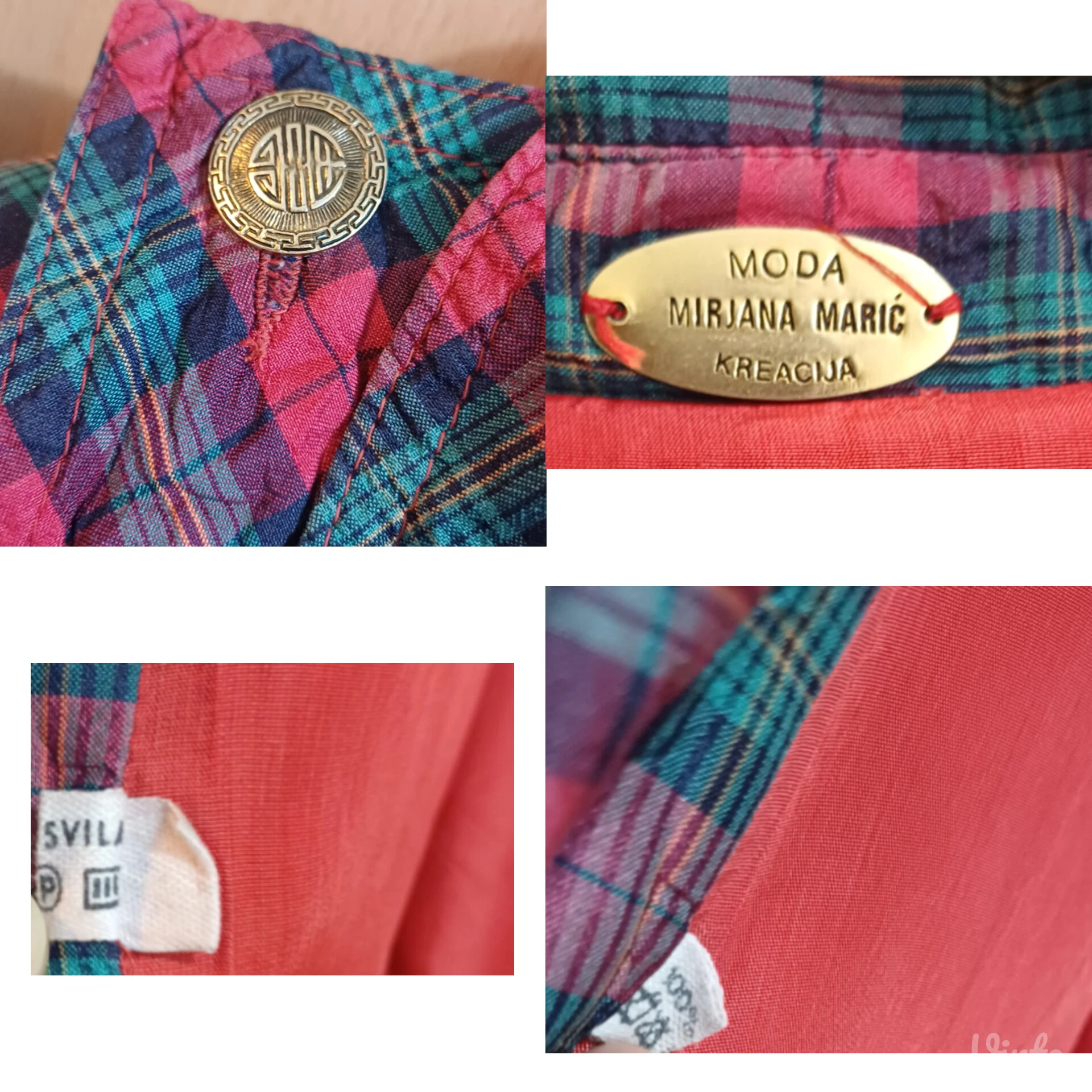 MIRJANA MARIĆ - 100%PRIRODNA SVILA -Vintage Mantil L, XL