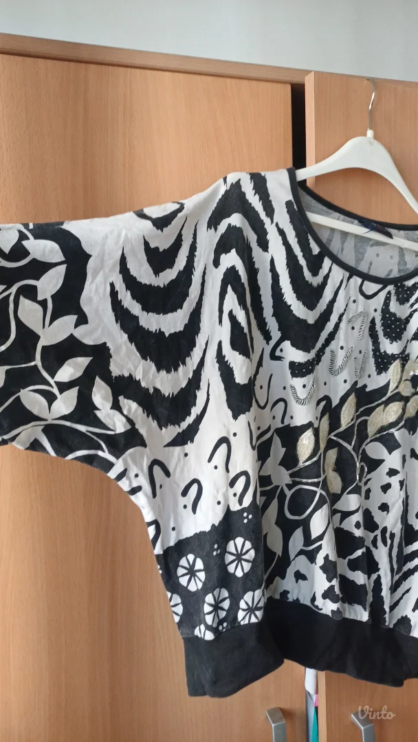 VINTAGE Your Sixth Sense bluza ŠIŠMIŠ rukav PAMUK M,L