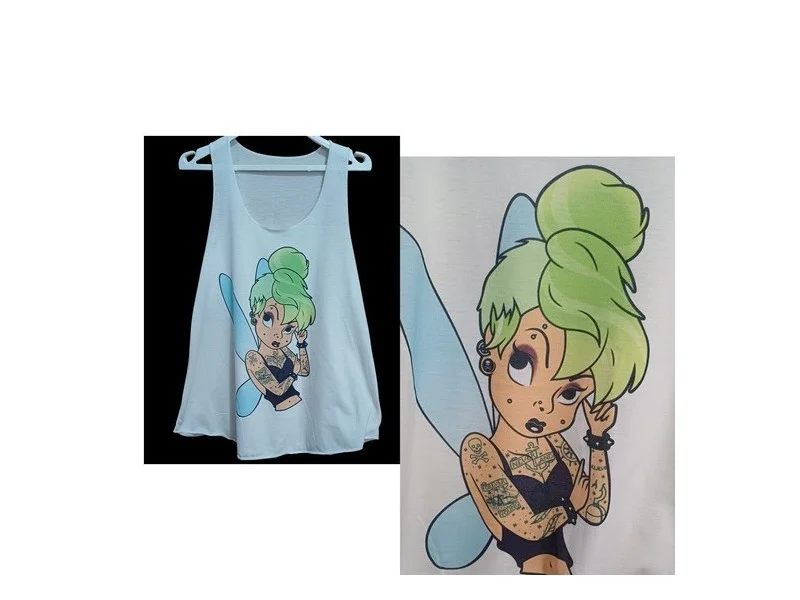 Clochette Princesse Gothique tattoo srt print