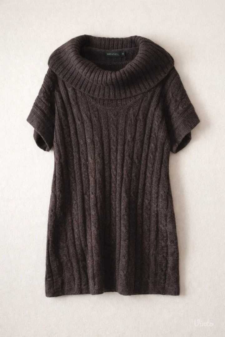 Pletena MINGEL rol-tunika / džemper-haljina
