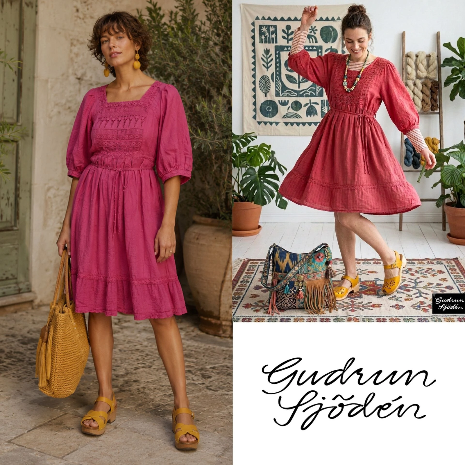Gudrun Sjödén Boho-Art Haljina Lan/ Pamuk