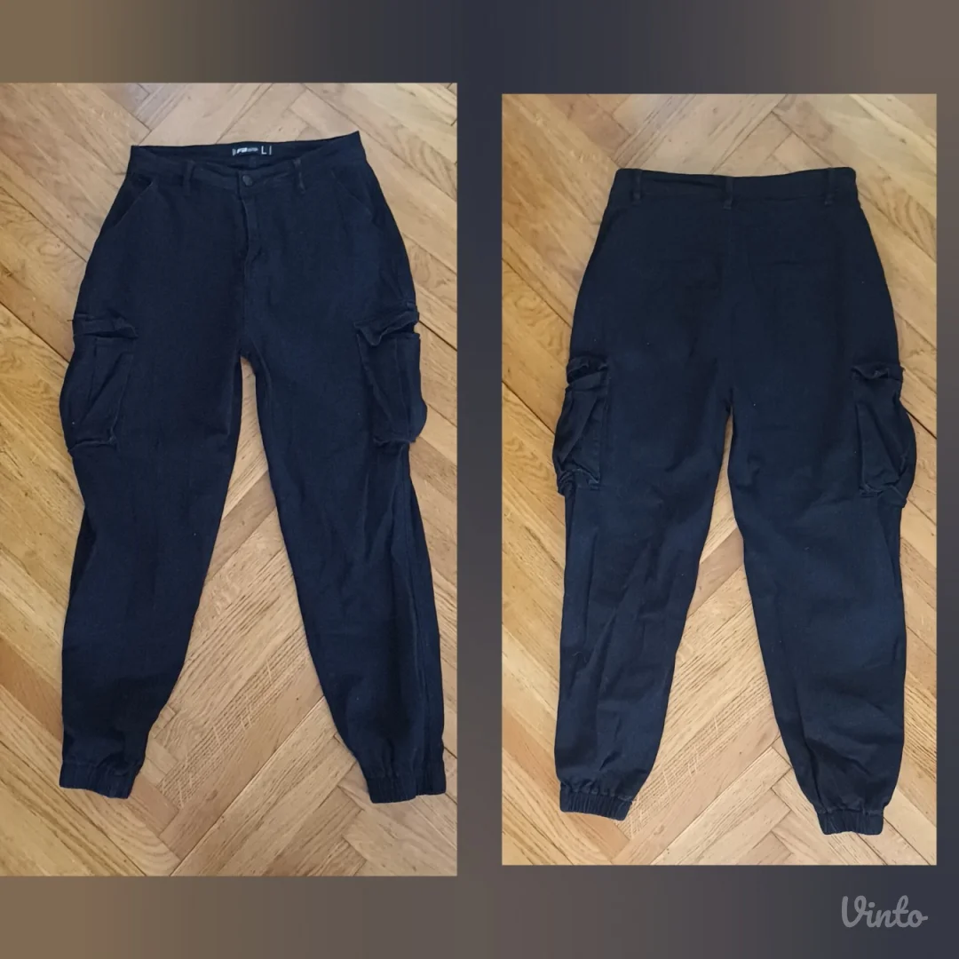 FB sister crne cargo pantalone