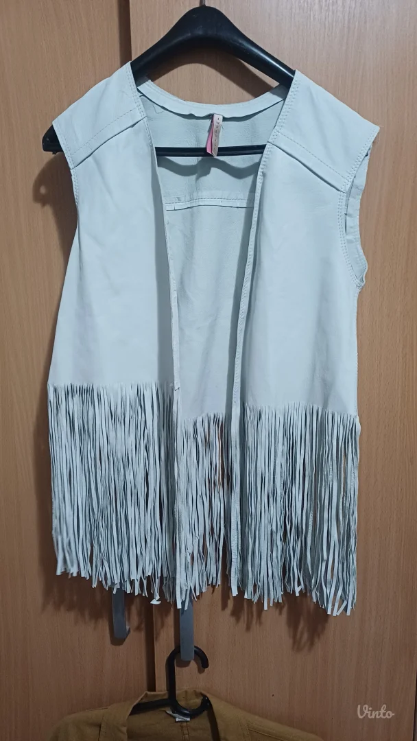 Imperial Italy KOŽNI prsluk sa resama- novo**