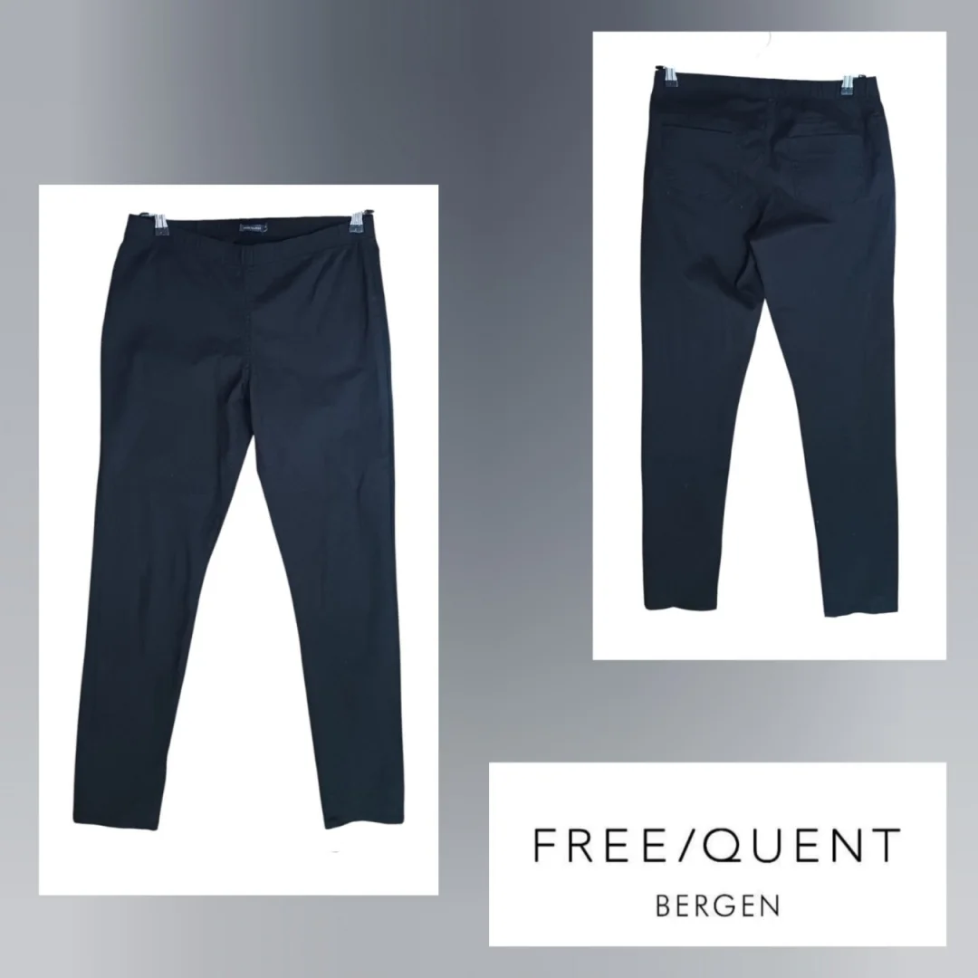 Free/Quent crne pantalone na lastiš