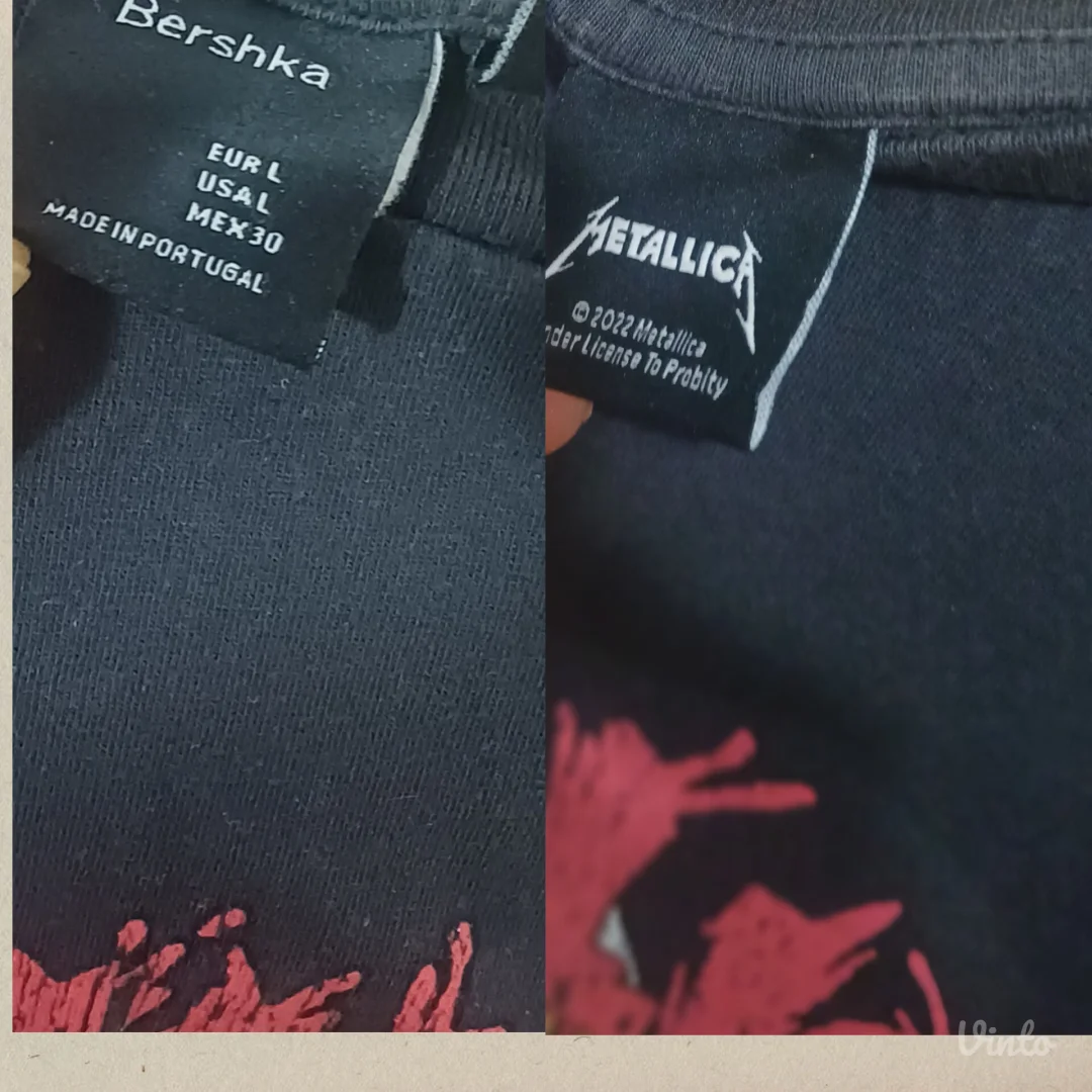 Bershka Metallica majica, veličina L