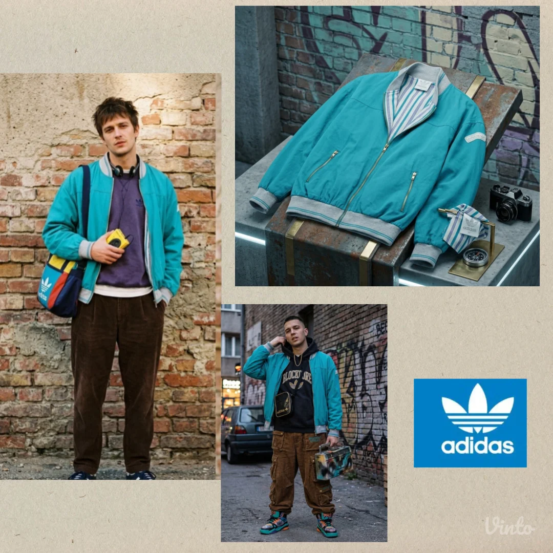 VINTAGE ADIDAS bomber jakna „CLUB” 90s
