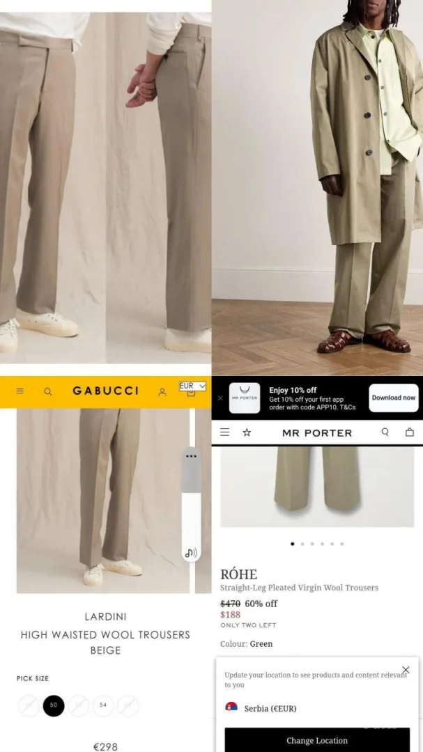 Vintage brero suisse vrhunske pantalone