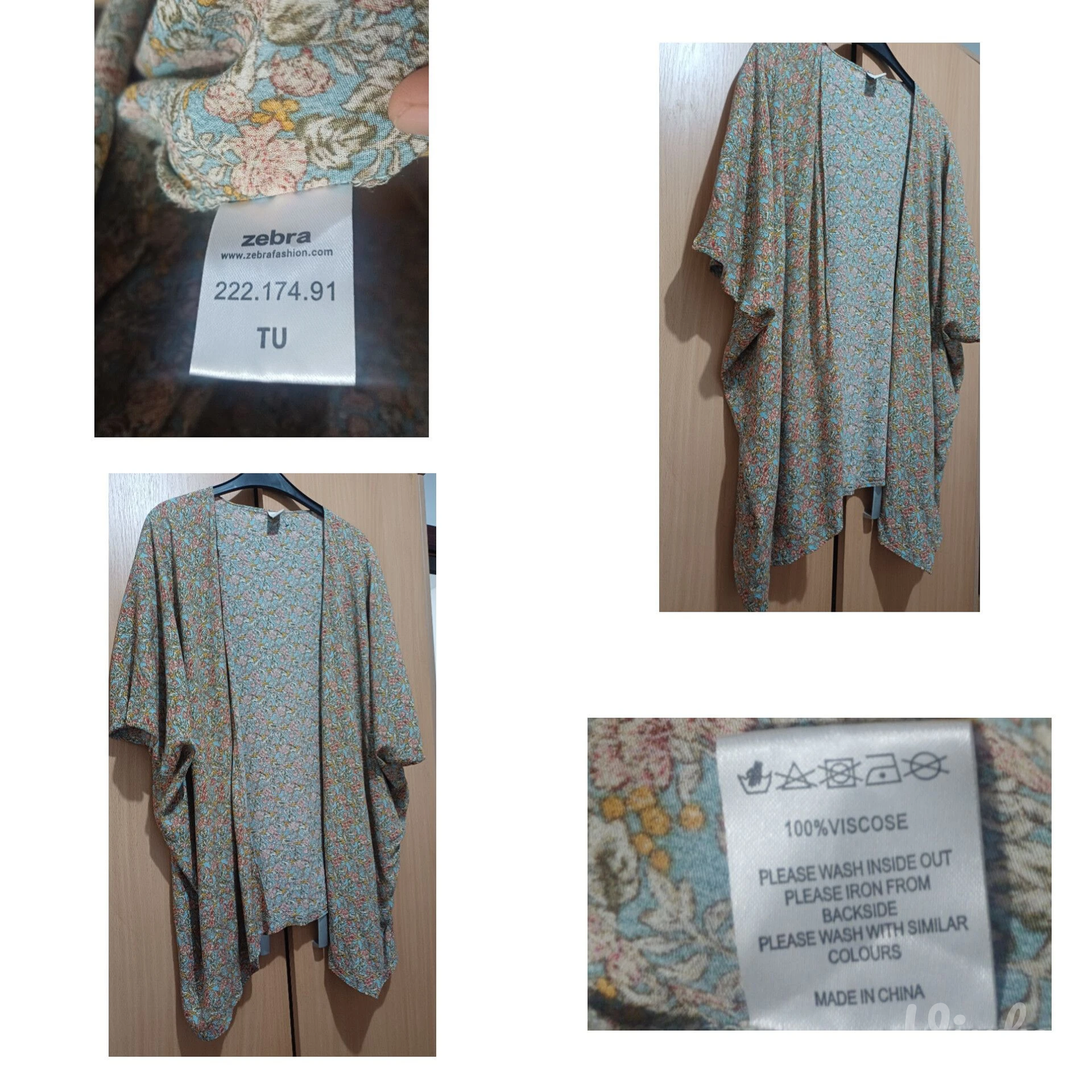 Lepršavi Zebra kimono- ogrtač od 100% viskoza