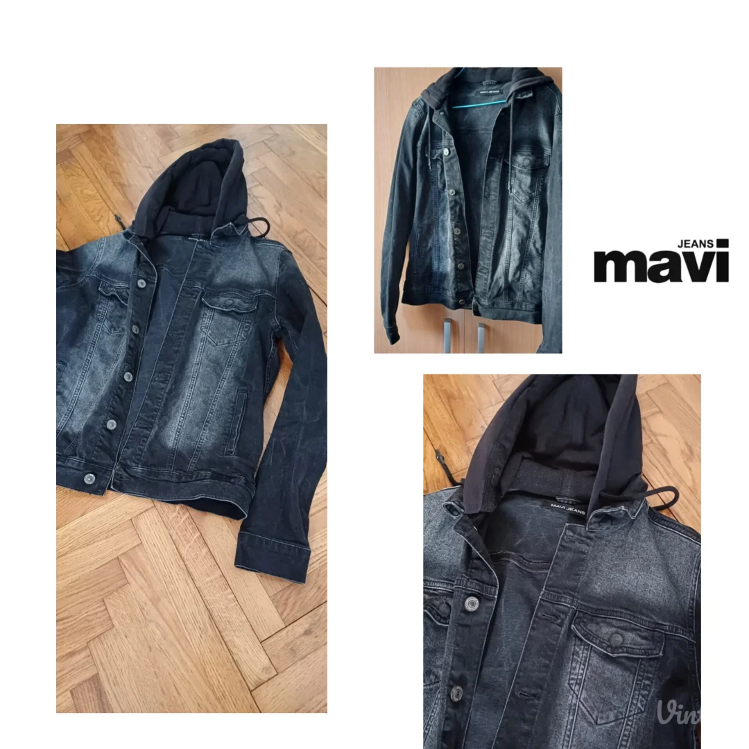 Mavi teksas jakna sa kapuljacom moze unisex odlična