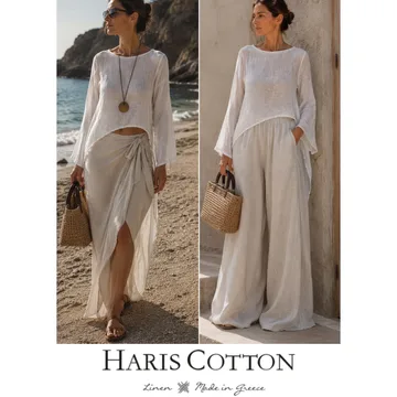 HARIS COTTON – 100% lanena dizajnerska tunika | Made in Greece