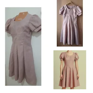 Ekskluzivna vintage haljina iz 60-ih – puder roze, reljefni žakard