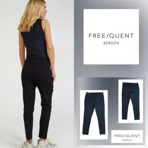 Free/Quent crne pantalone na lastiš