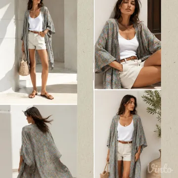 Lepršavi Zebra kimono- ogrtač od 100% viskoza