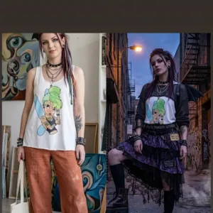 Clochette Princesse Gothique tattoo srt print