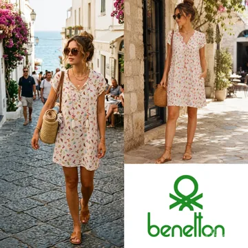 BENETTON letnja haljina / tunika za plažu – KAO NOVA