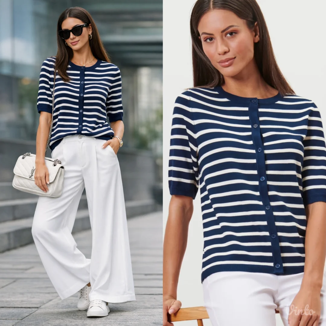 Prugasti kardigan uvek u modi