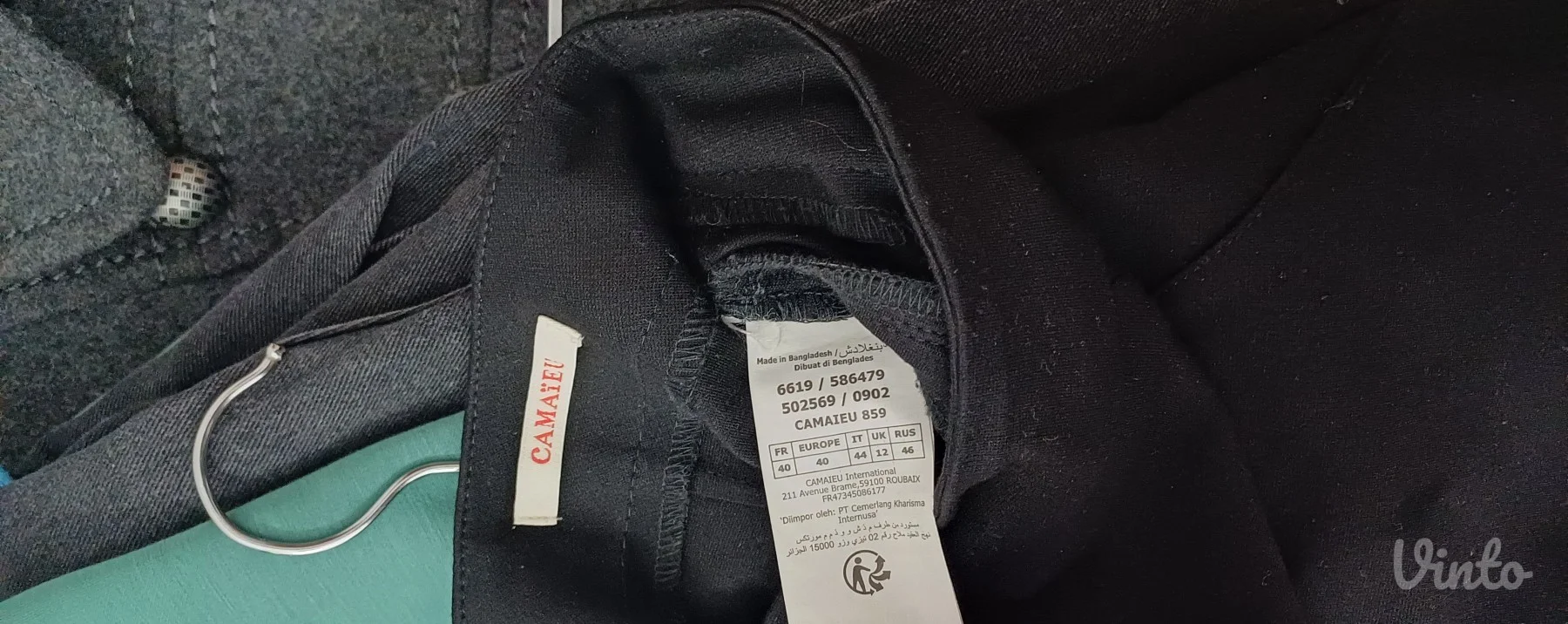 CAMAÏEU crna suknja sa elastinom