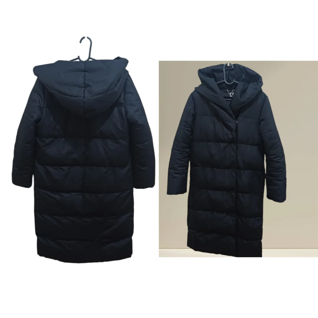 FY Crna duga puffer jakna – bogata kragna + velika kapuljača