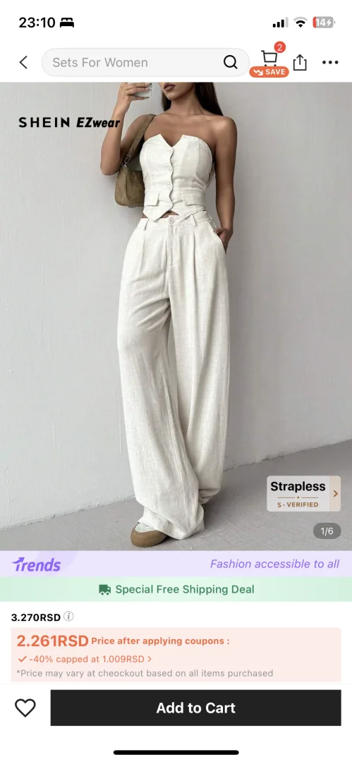 Shein laneni komplet