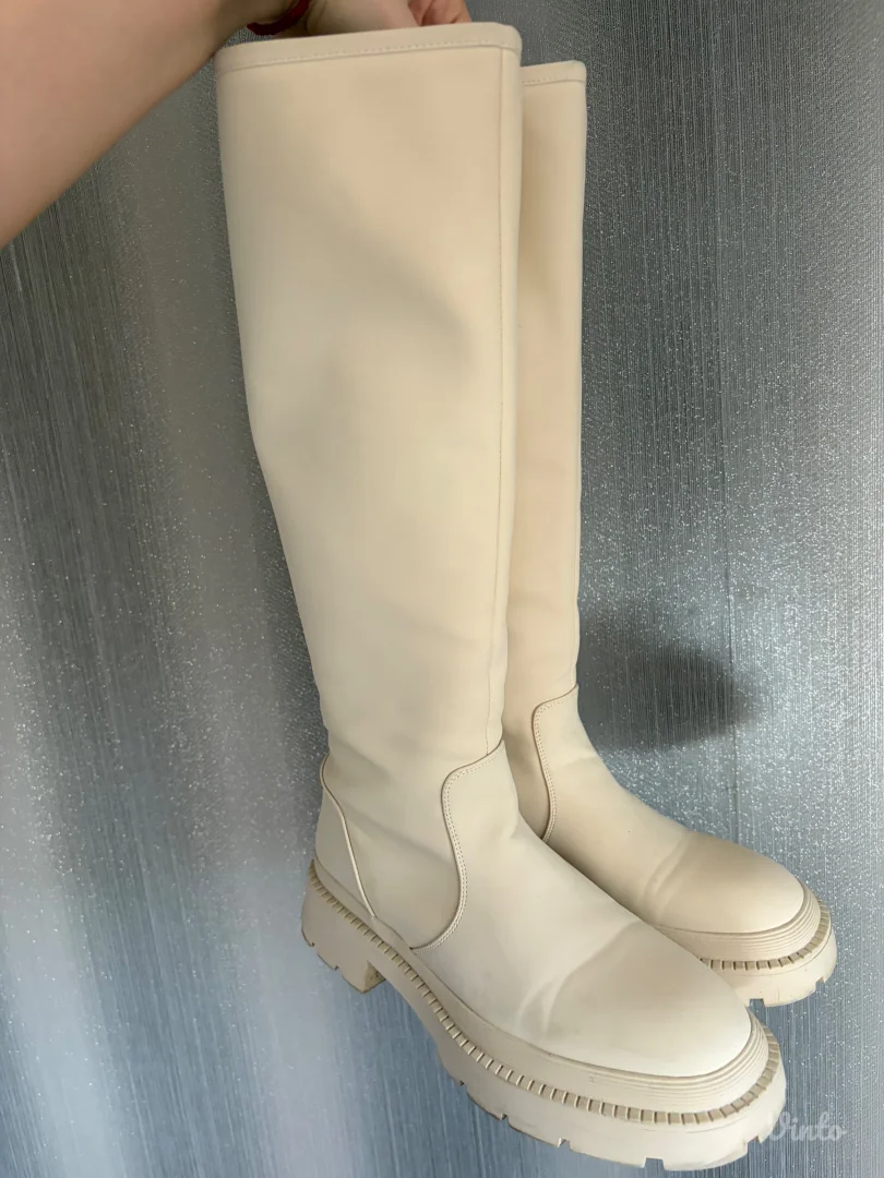 Krem čizme do kolena