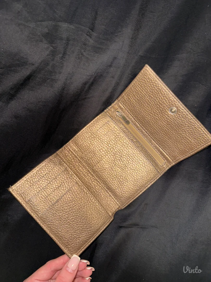 Mona zlatni kožni novčanik