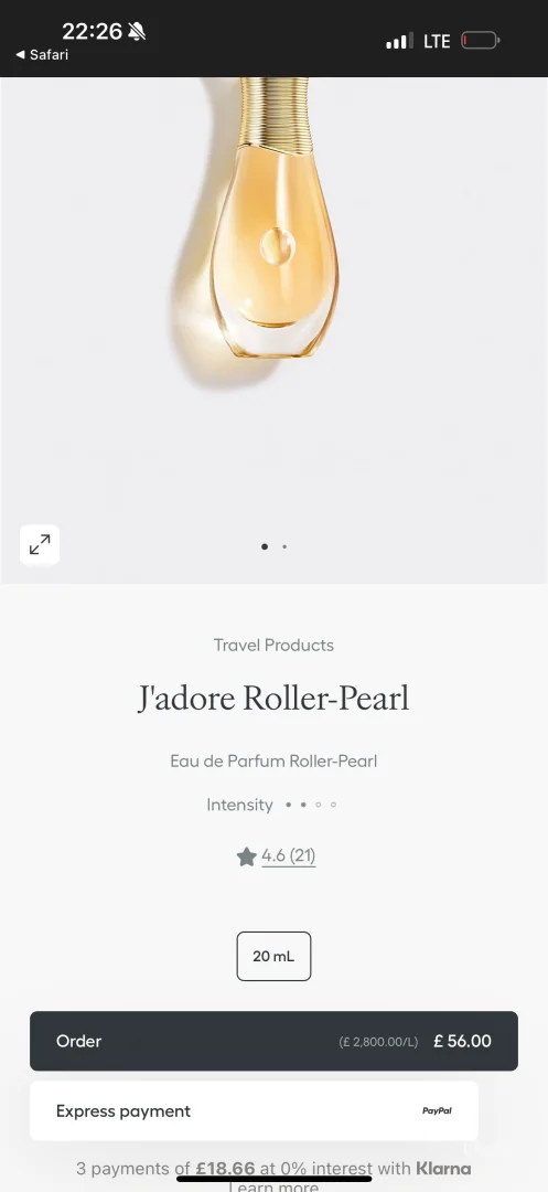 J'adore Dior eau de parfum