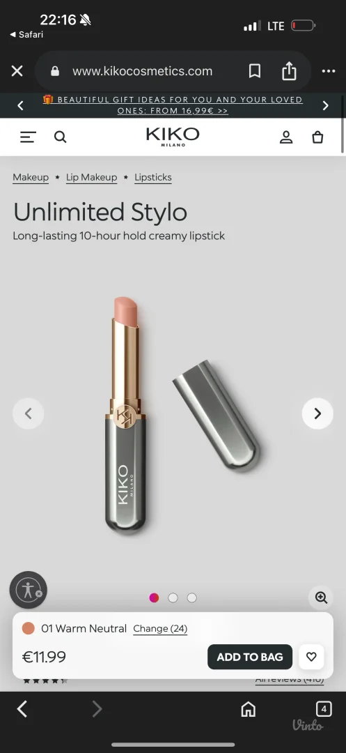 Kiko Milano unlimited stylo karmin 02