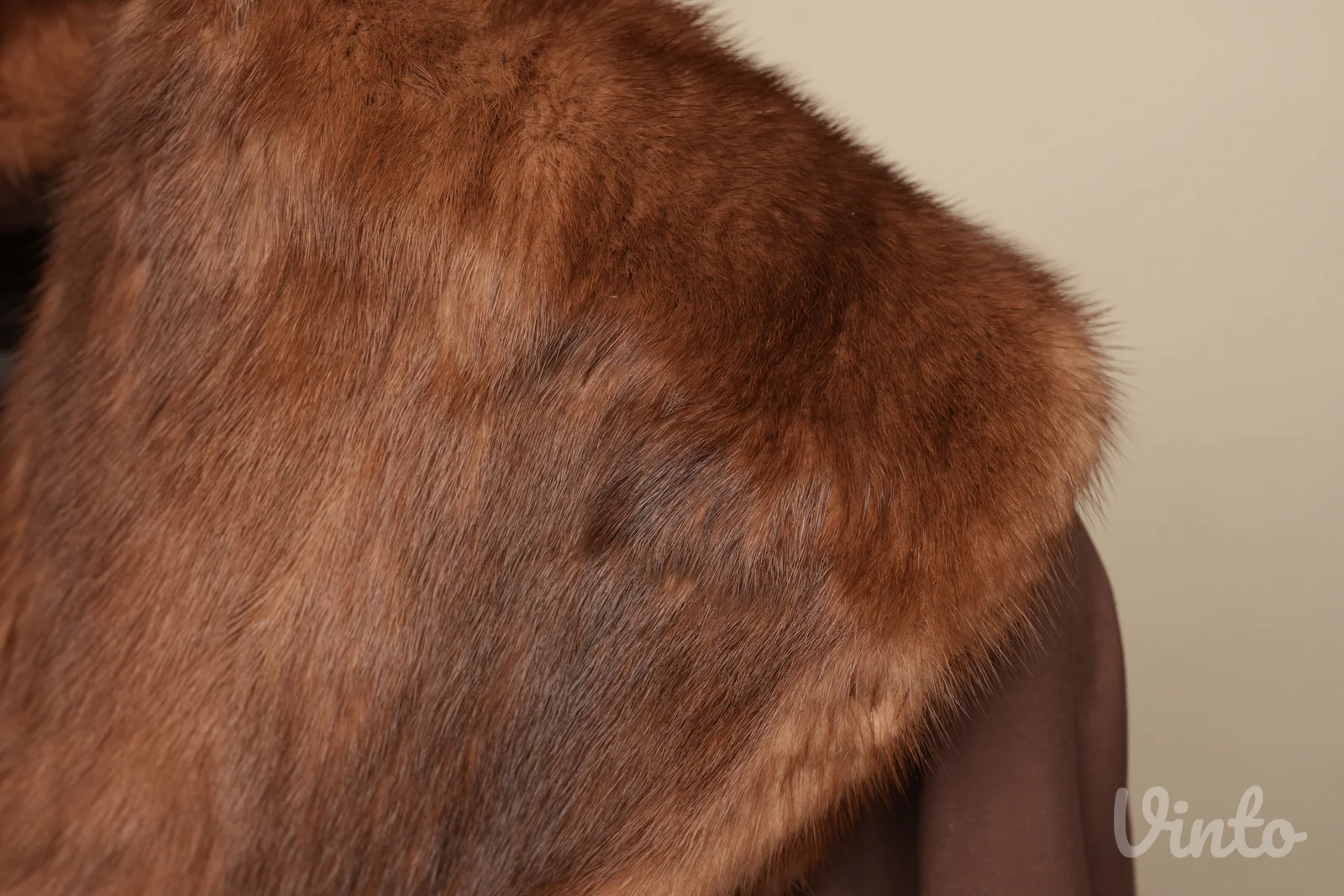 Vintage oversize mantil / kaput sa krznom vizona (mink)