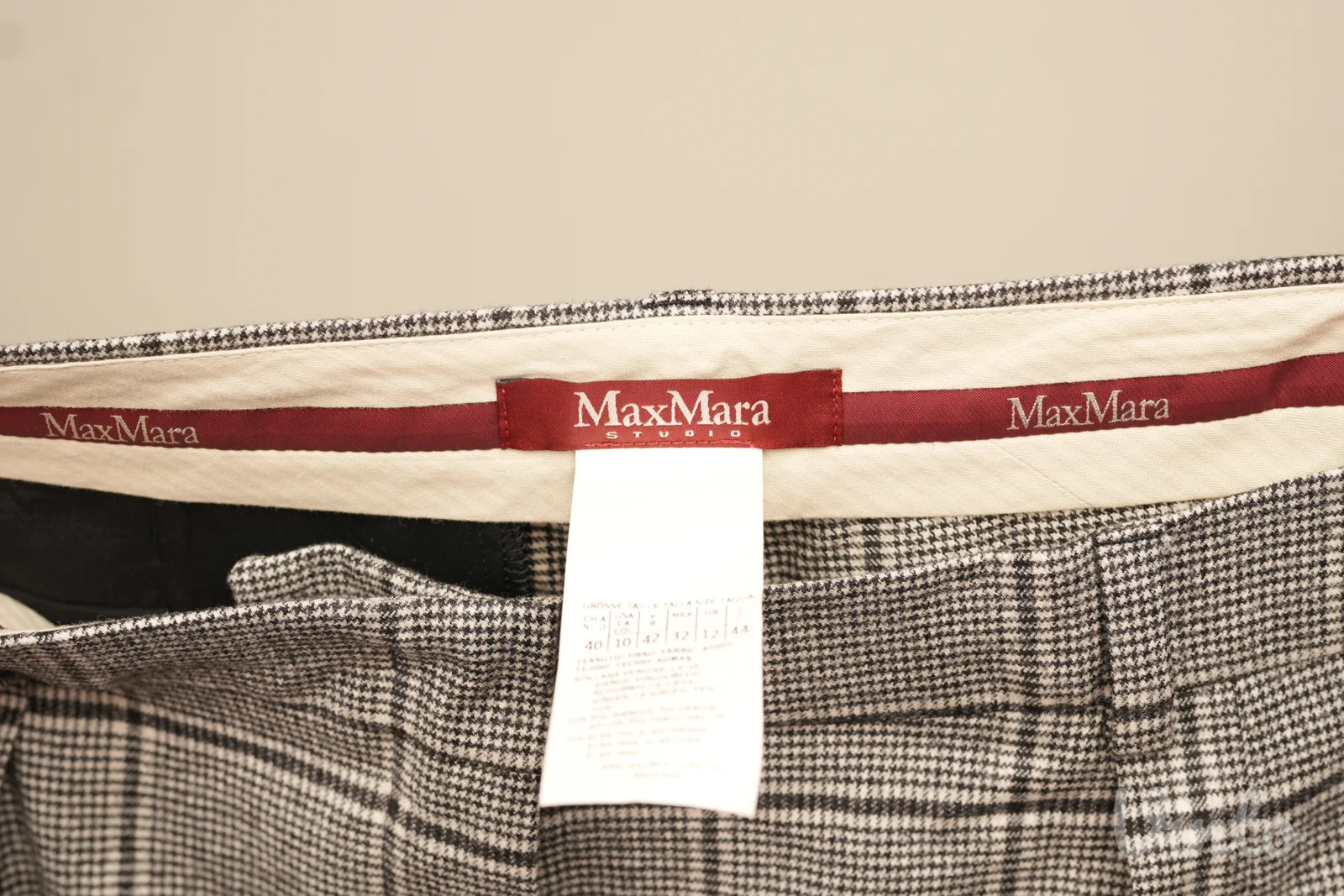 MaxMara Studio karirane pantalone – Vel. 40 (IT 42)