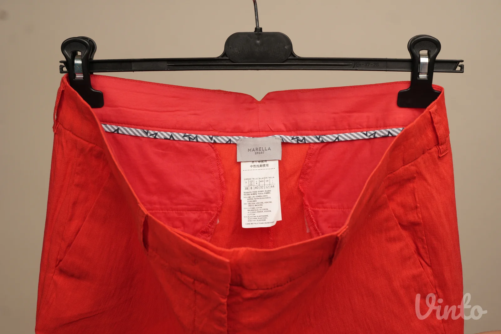 Marella Sport jarko crvene/narandžaste lanene pantalone – Vel. 38 (IT 42)