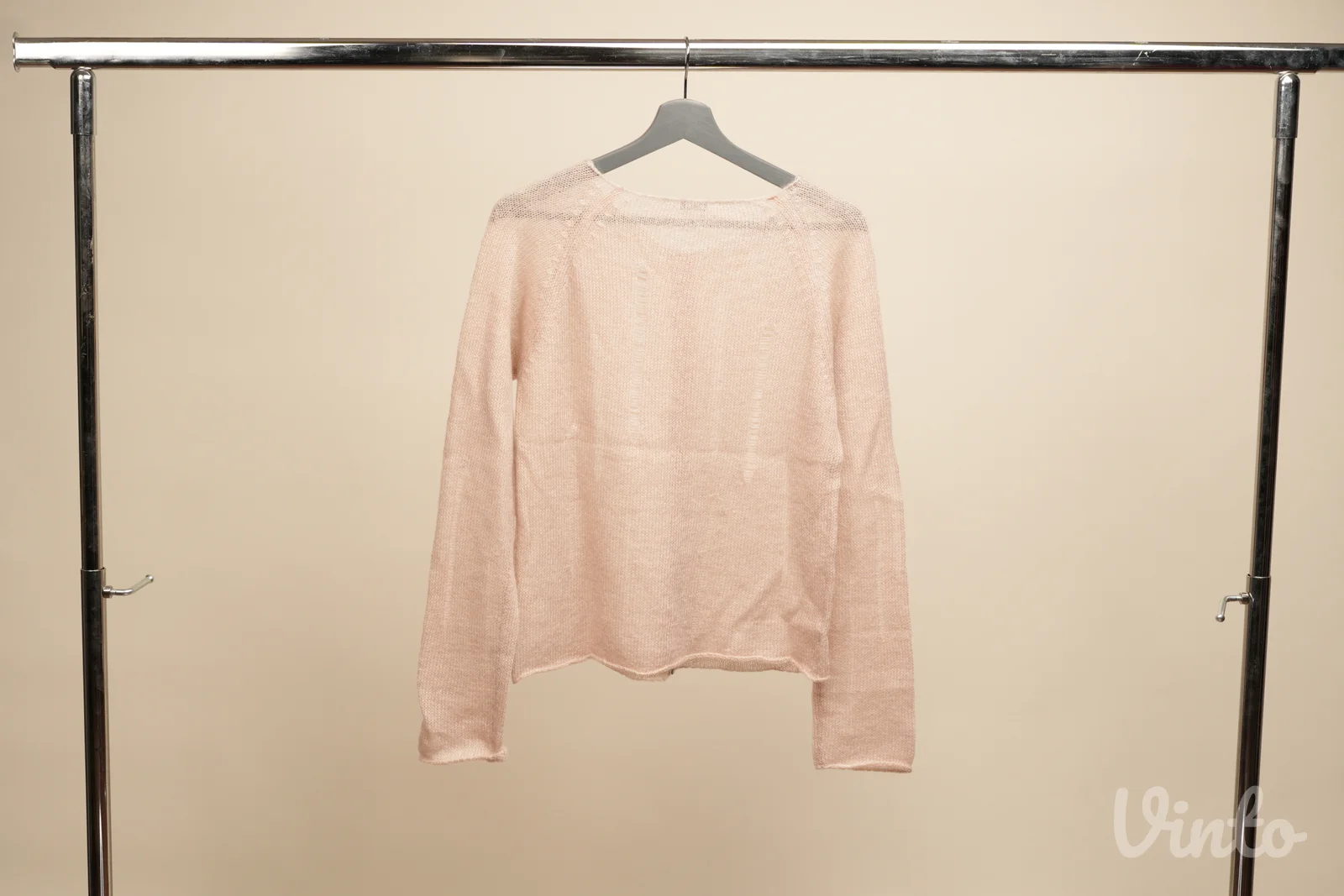 Killer Loop vintage nežno roze mrežasti džemper – Vel. S
