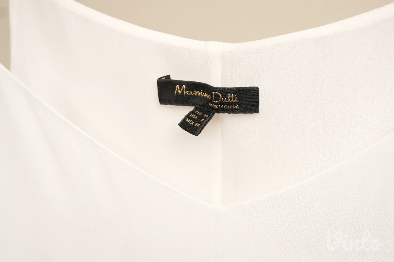 Massimo Dutti bela bluza na bretele – Vel. 34