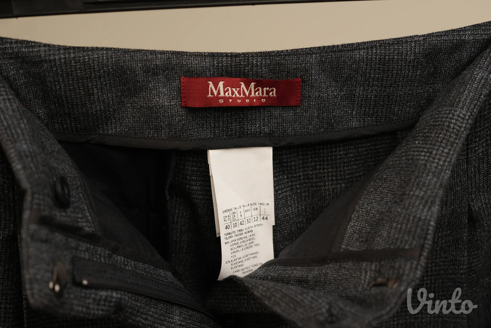 MaxMara Studio vunene karirane pantalone – Vel. 40 (IT 44)