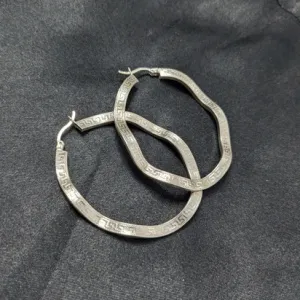 Srebrne alke 925 Versace print