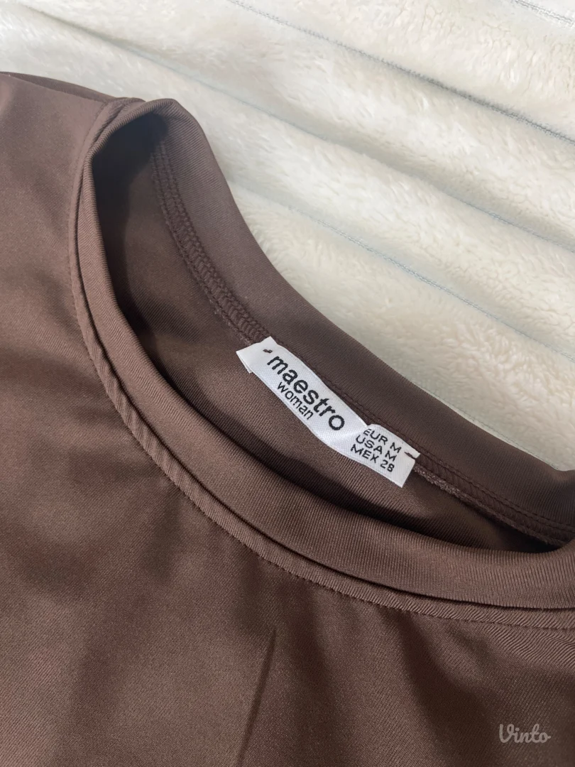 Krop top majica na dugi rukav