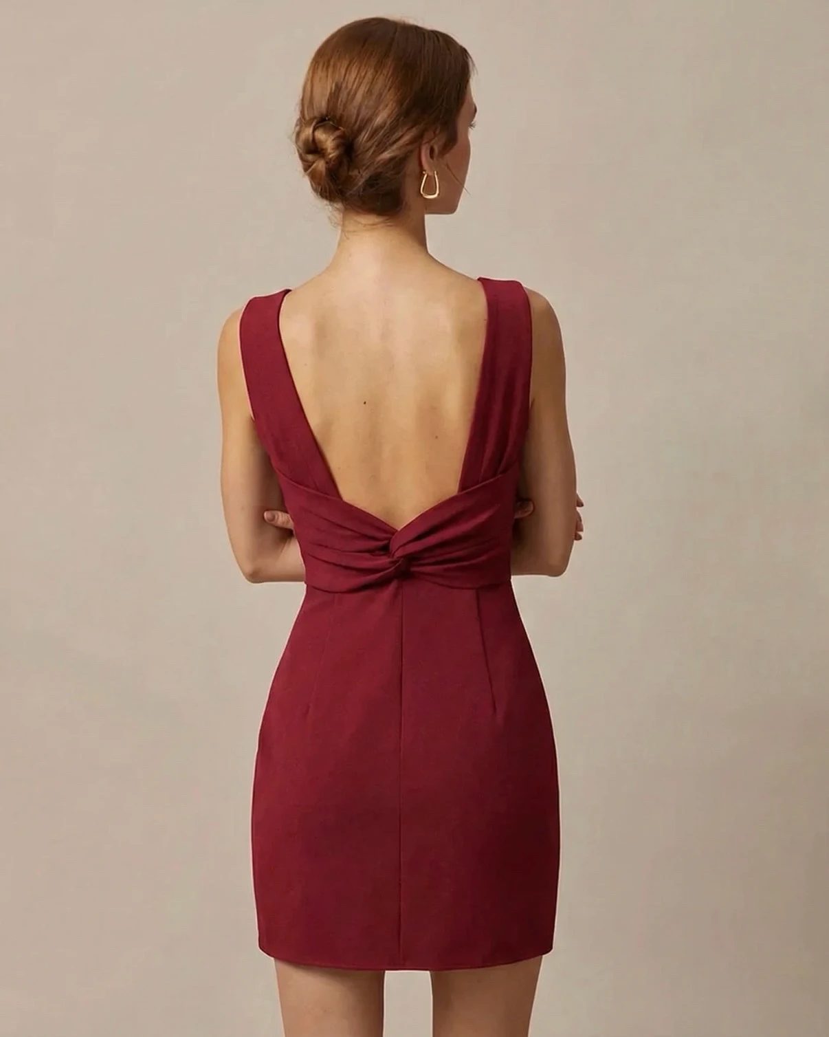Rihoas - Bordo mini haljina