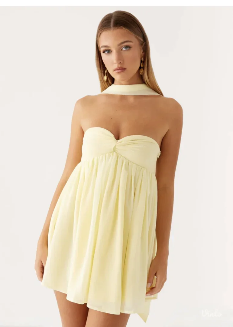 Peppermayo - Baby žuta mini haljina