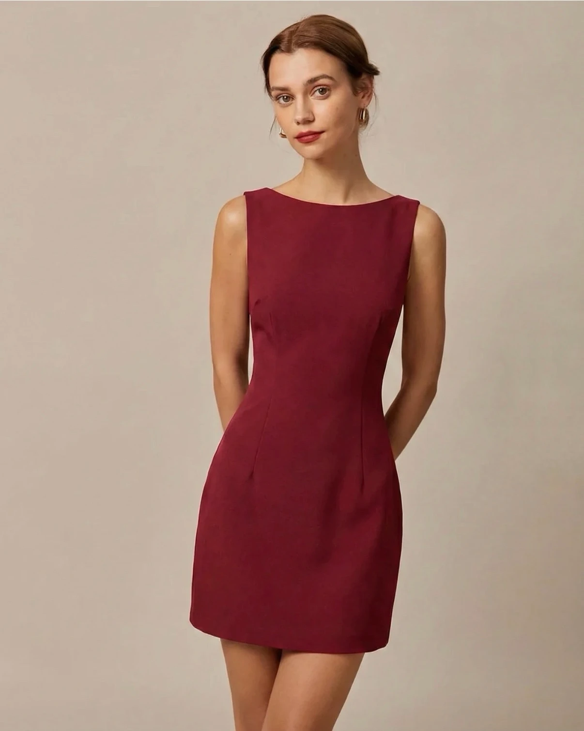 Rihoas - Bordo mini haljina