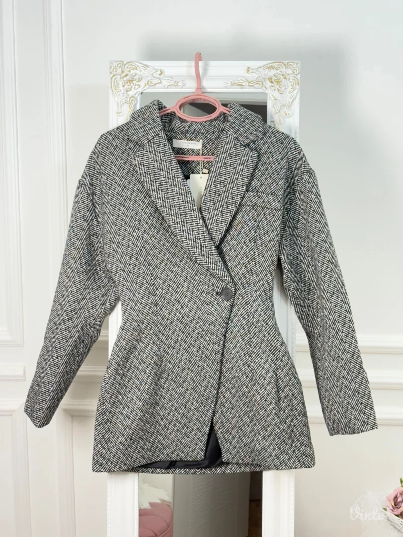 Commense - Crno beli sako/kaput