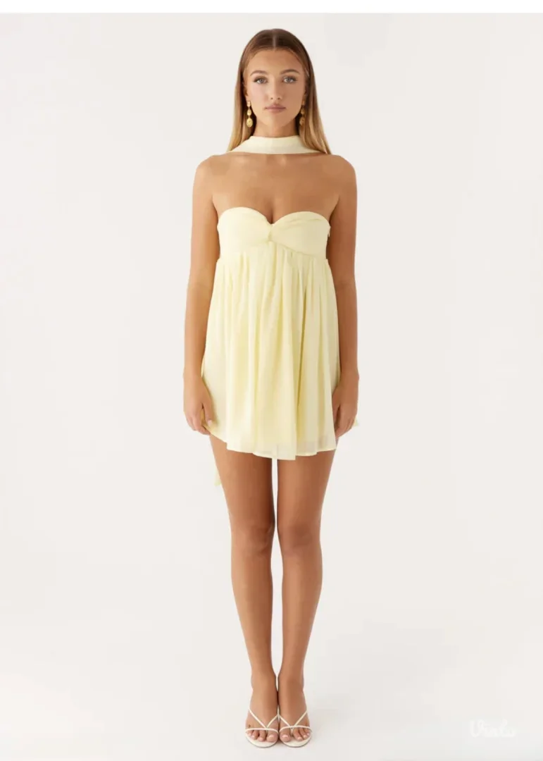 Peppermayo - Baby žuta mini haljina