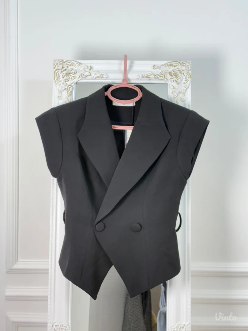 Commense - Crni vest sa kaišem