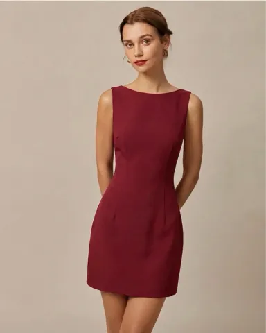 Rihoas - Bordo mini haljina