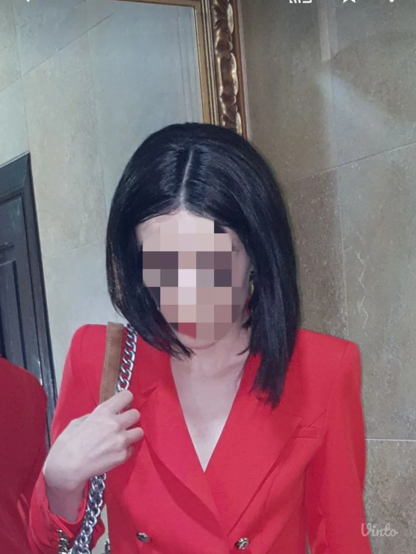 Crna kratka perika od prave kose