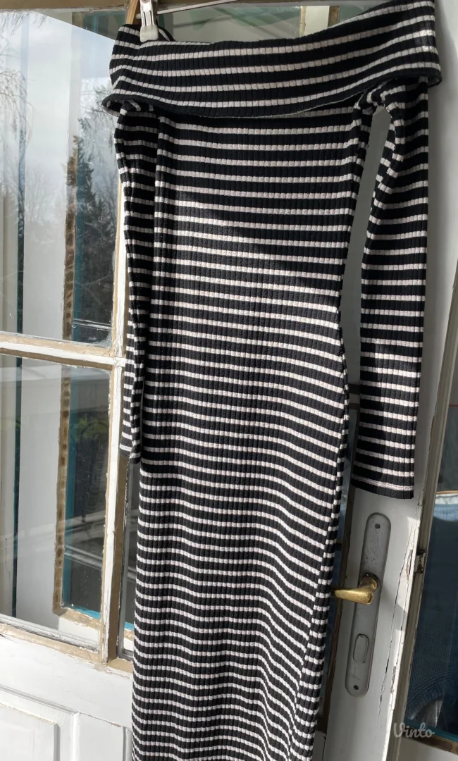 Bershka uska prugasta haljina